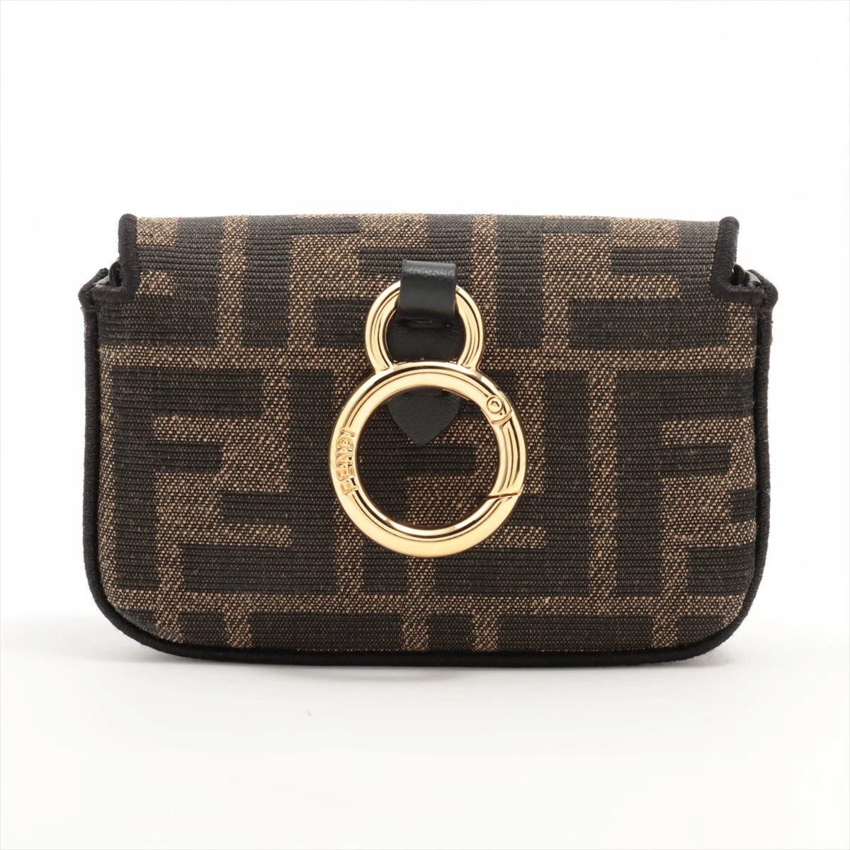 FENDI ズッカ ナノバゲット キャンバス チェーンショルダーバッグストラップ FENDI ズッカ ナノバゲット キャンバス チェーンショルダー