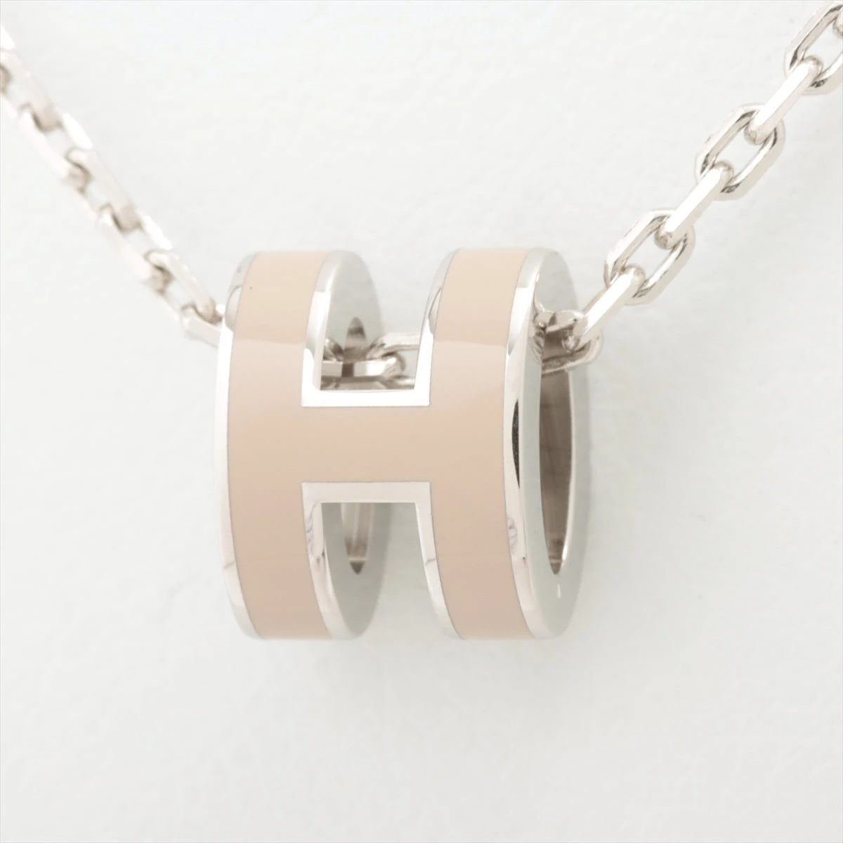 エルメス ミニポップアッシュH ネックレス メタル シルバー