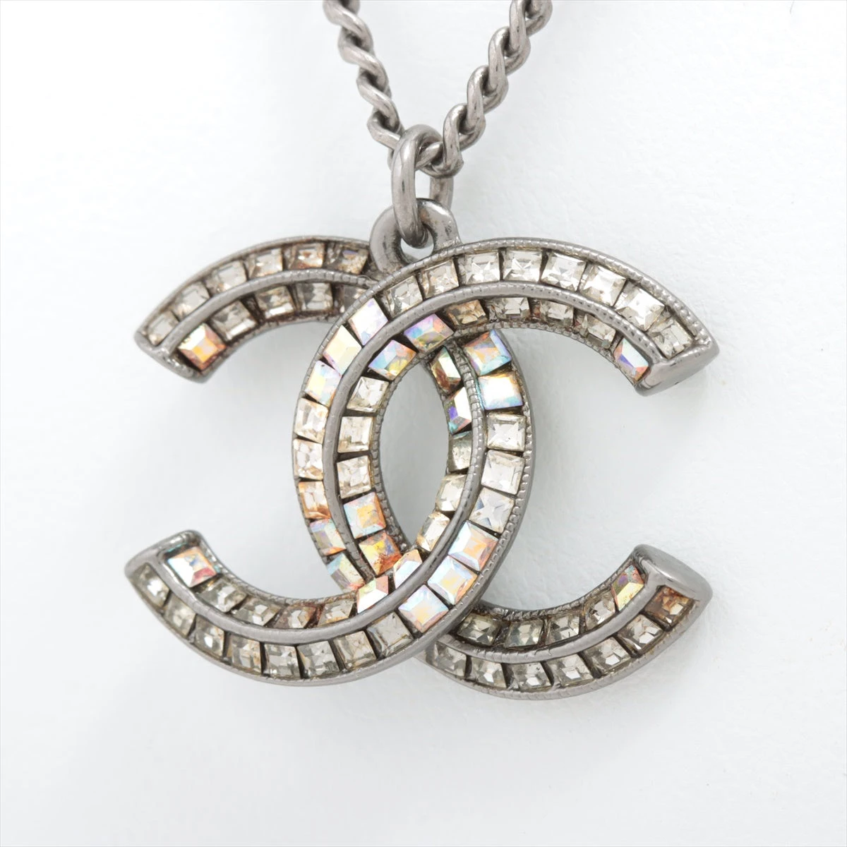 CHANEL シャネル ネックレス ココマーク ラインストーン 希少 CHANEL シャネル ココマーク ラインストーンネックレス ブラック