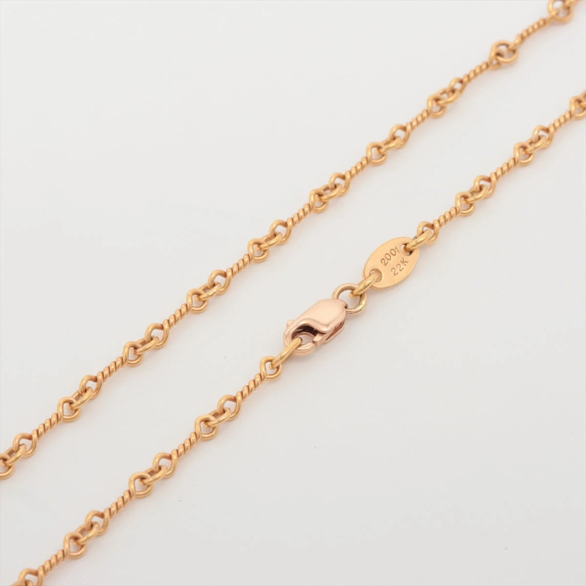 CHROME HEARTS クロムハーツ 22K ツイストチェーン 18インチ