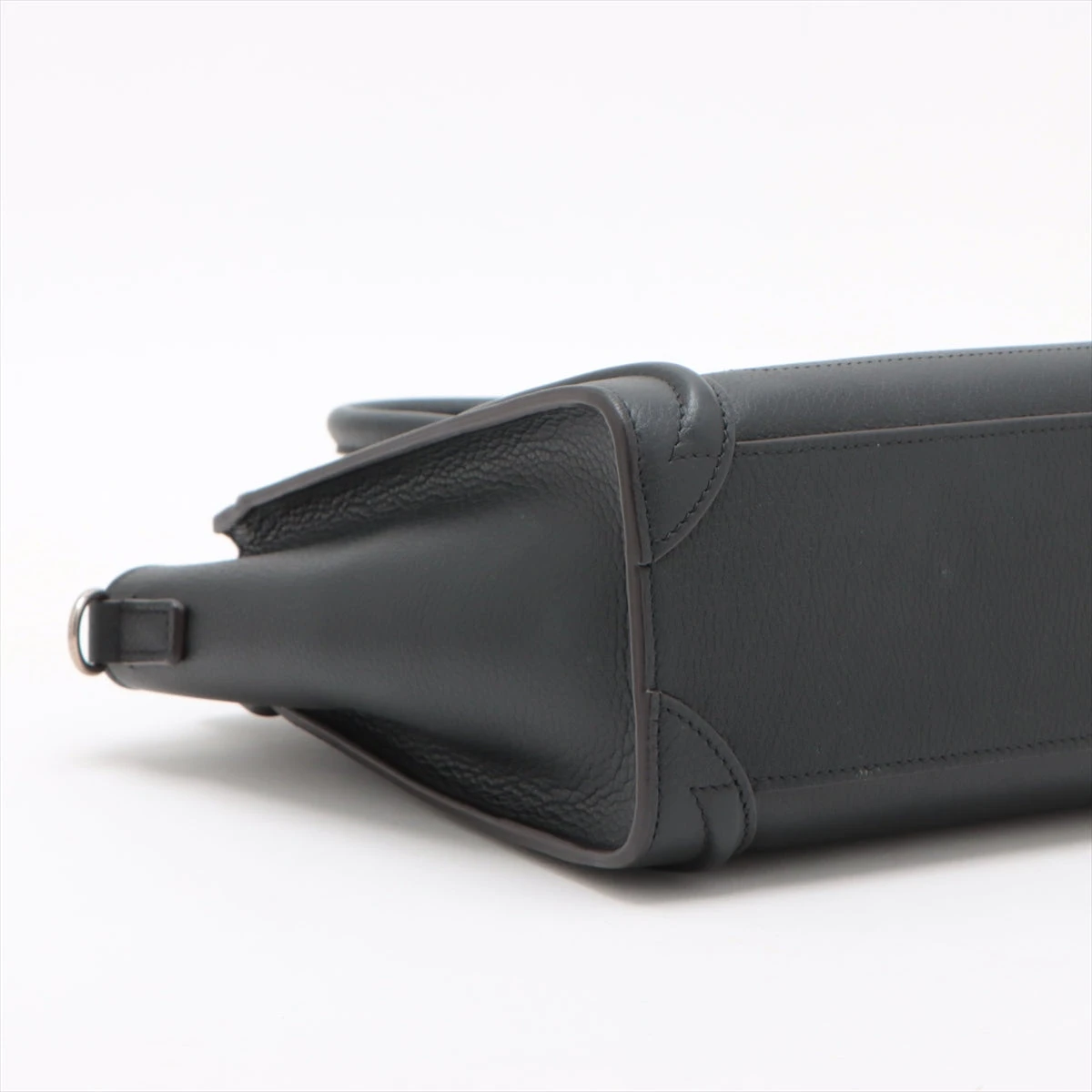 セリーヌ ラゲージ ナノショッパー レザー ハンドバッグ ブラック