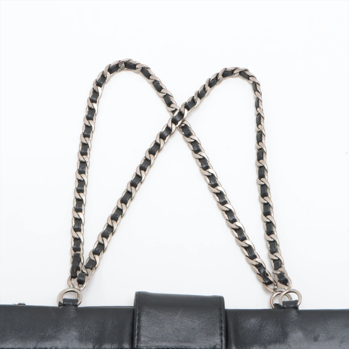 【CHANEL】25A ココマーク バングル◆レザー×チェーンの存在感 シャネル CHANEL ココマーク ブレスレット チェーンレザー