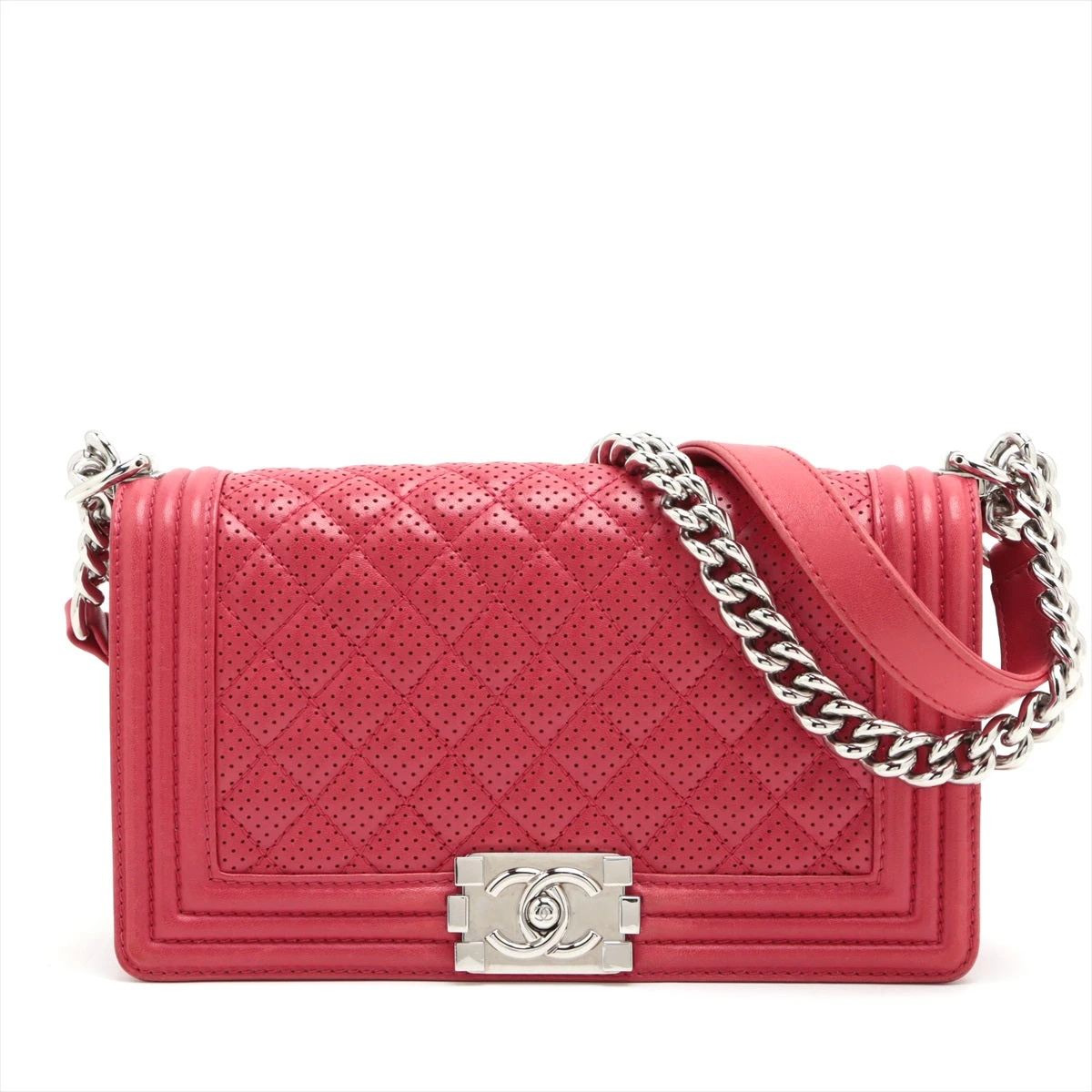 極美品　CHANEL パンチング チェーンショルダーバッグ CHANEL シャネル チェーンショルダー パンチング AS2376