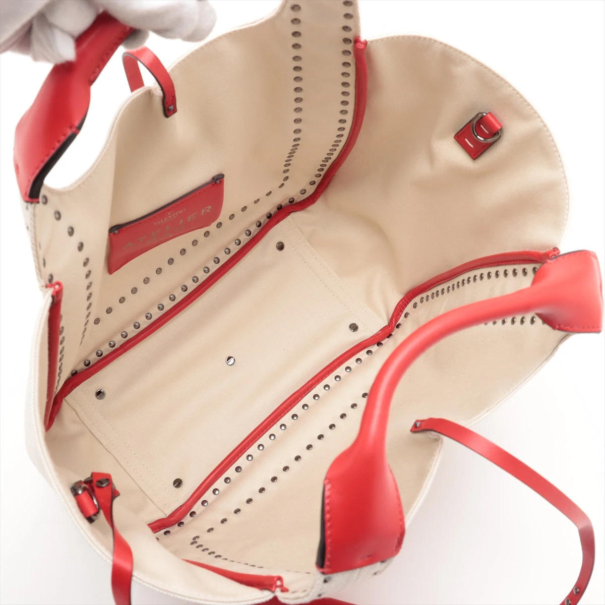 ヴァレンティノガラヴァーニ アトリエ キャンバス×レザー 2WAY