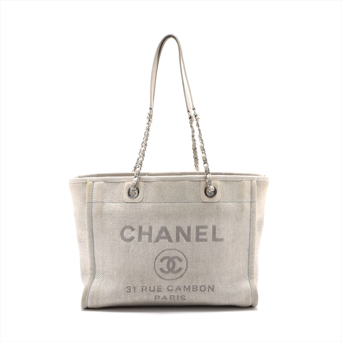 シャネル ドーヴィル トートバッグ｜グレー｜中古ブランド品