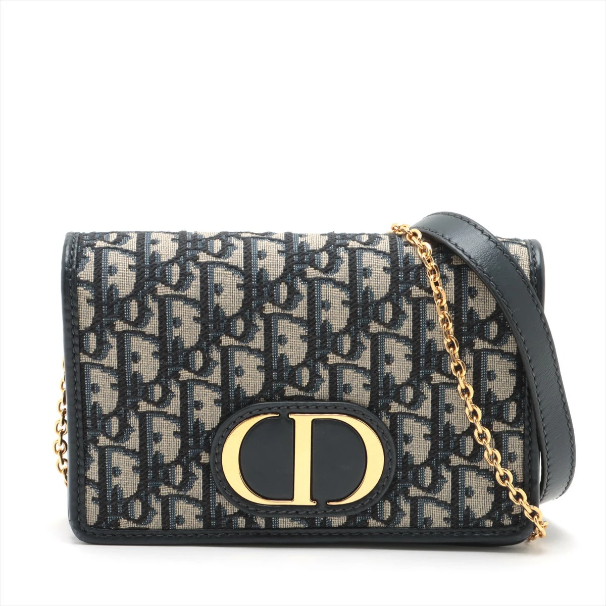DIOR ディオール チェーンウォレット オブリーク ブラック
