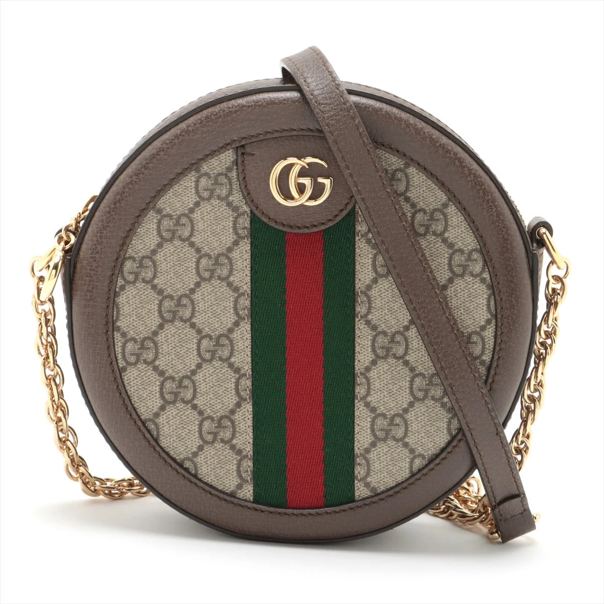 GUCCI グッチ GGスプリーム 二つ折り財布 ベージュ ブラウン PVC