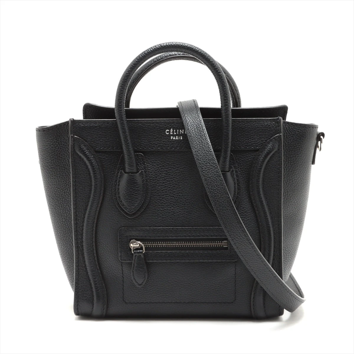 極 美品 CELINE セリーヌ ラゲージ ナノショッパー レザー 本革 2way ハンドバッグ トートバッグ ショルダーバッグ ベージュ 238-7 ラゲージ ナノショッパー 2WAY ハンドバッグ レザー ベージュ セリーヌ