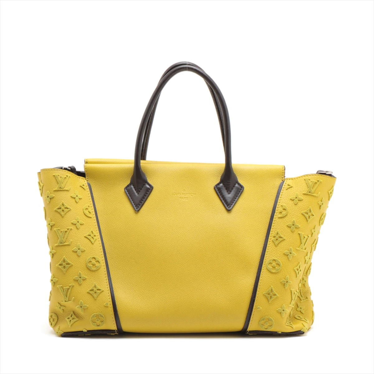 ルイヴィトン トートバッグ ヴェルール トートW PM モノグラム 黄色 レザー