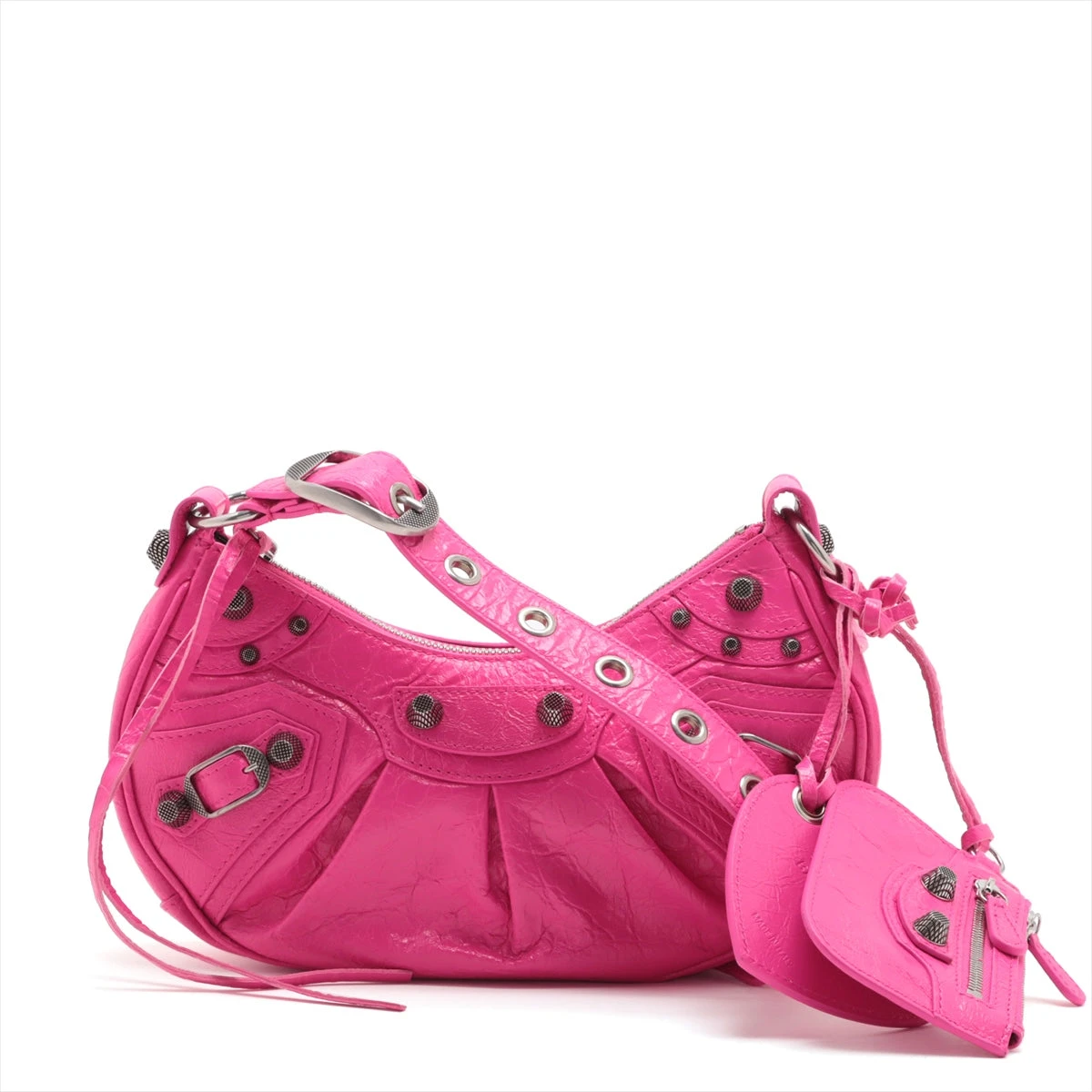 バレンシアガ アリーナ レザー ショルダーバッグ ピンク 671309 ミラー  