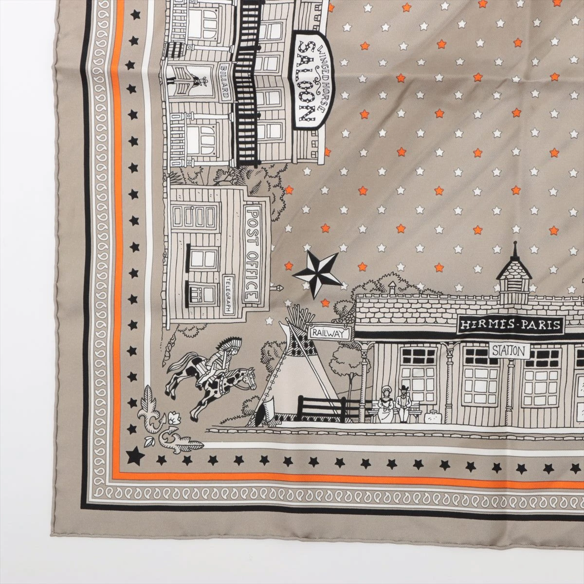 エルメス カレ55 Hermes Paris Station Bandana エルメス パリ