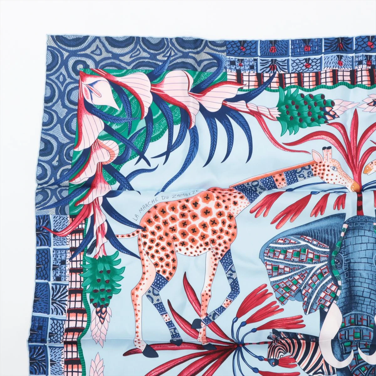 エルメススカーフ カレ90/柄名:ザンベジ川の行進 エルメス スカーフ カレ90 ザンベジ川の行進 La Marche du Zambeze