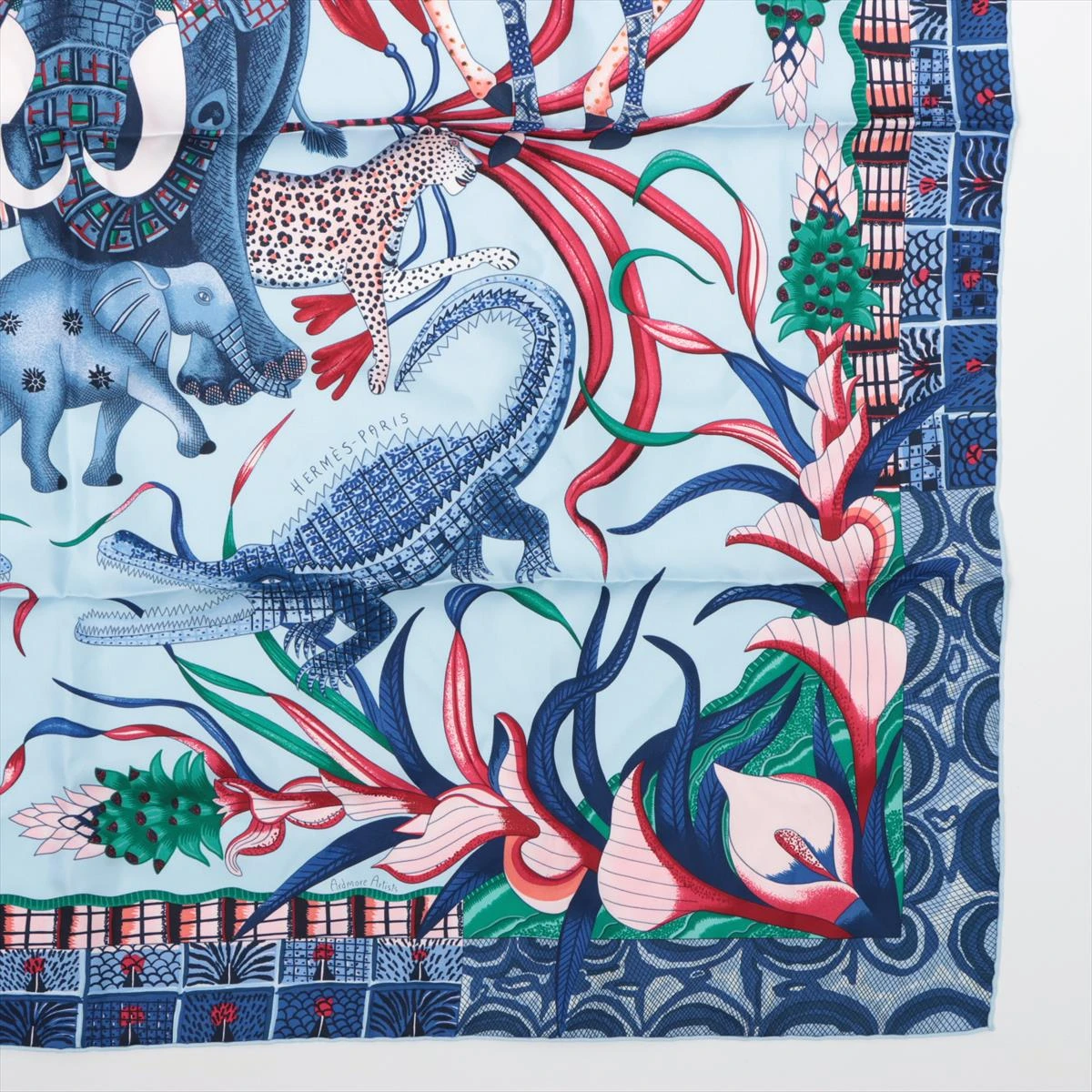 エルメススカーフ カレ90/柄名:ザンベジ川の行進 HERMES】エルメス『カレ90 ザンベジ川の行進 LA MARCHE Du