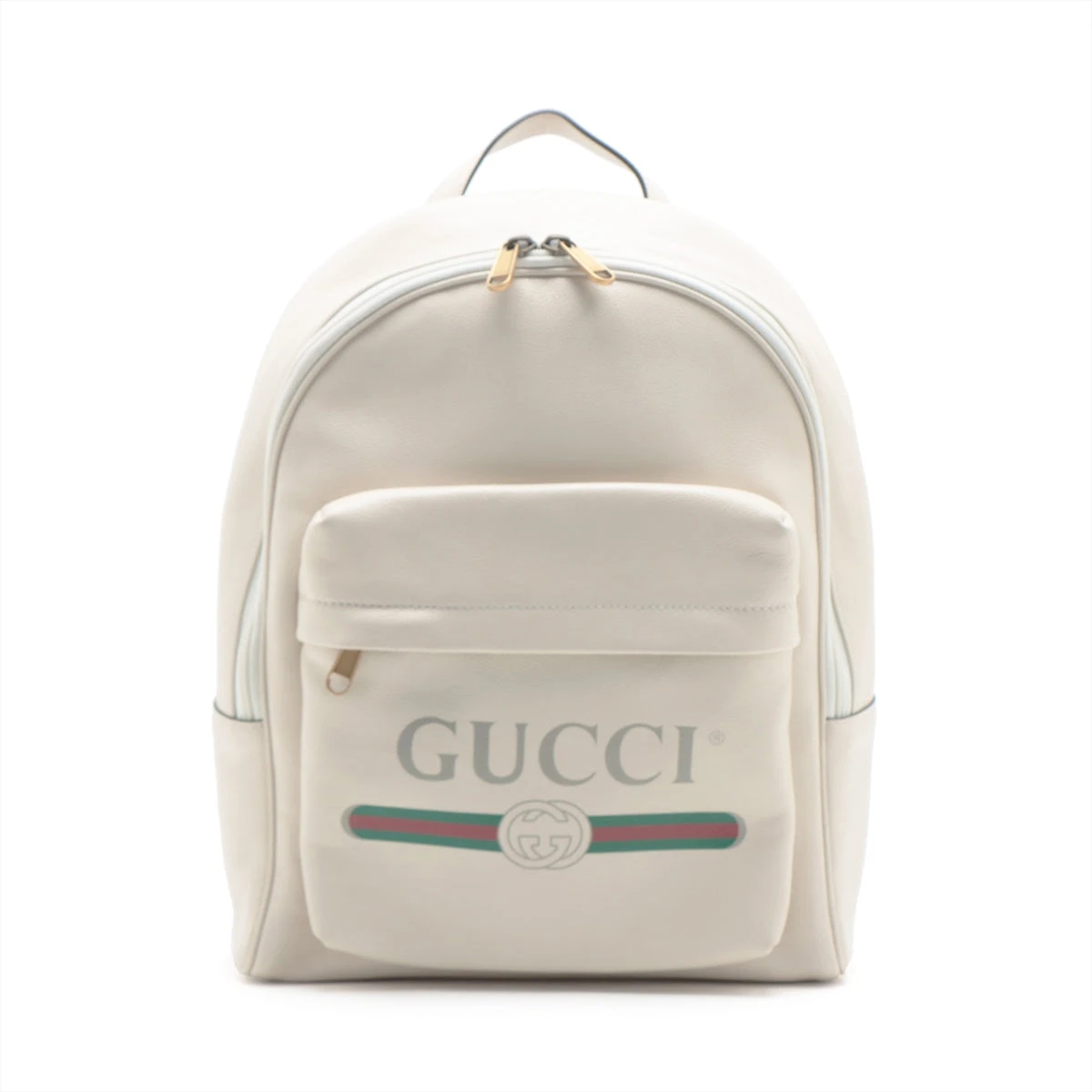 GUCCI ホワイトレザーリュック GUCCI ホワイト レザー バックパック リュック