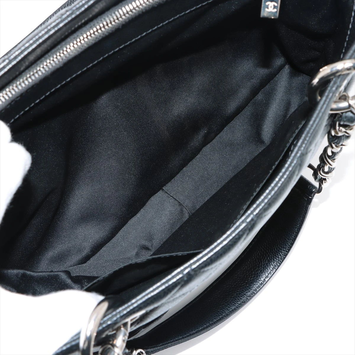 シャネル マトラッセ GSTトートバッグ　キャビアスキン 黒 シルバー金具 CHANEL シャネル マトラッセ GSTトート ブラック/GP キャビア