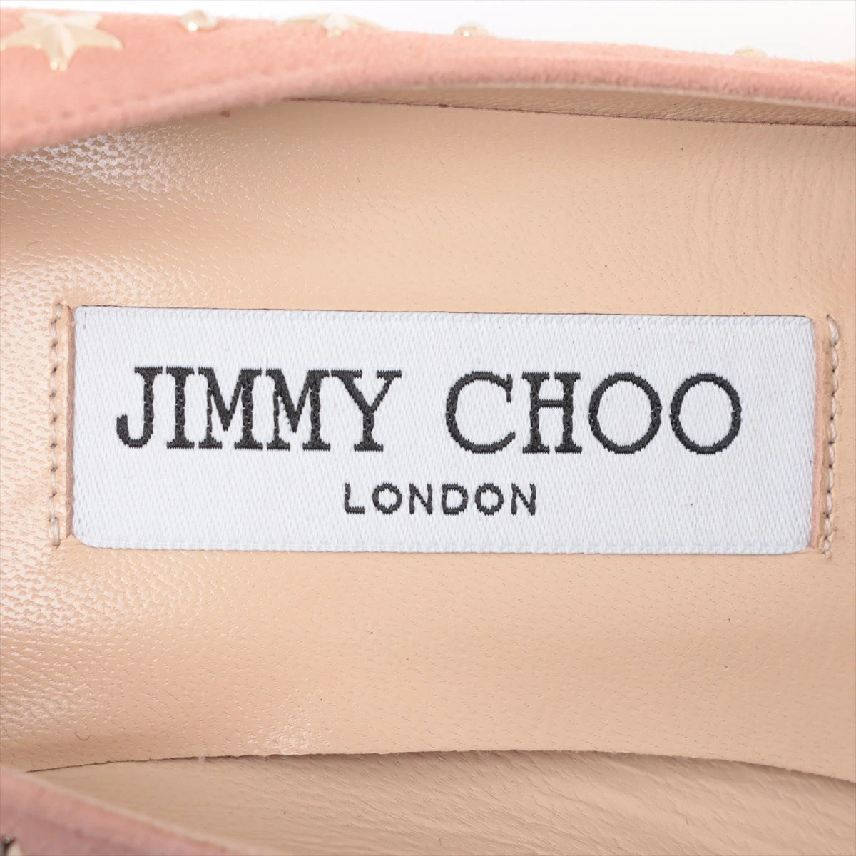値下げ☆ jimmy choo ピンク グリッターフラットパンプス