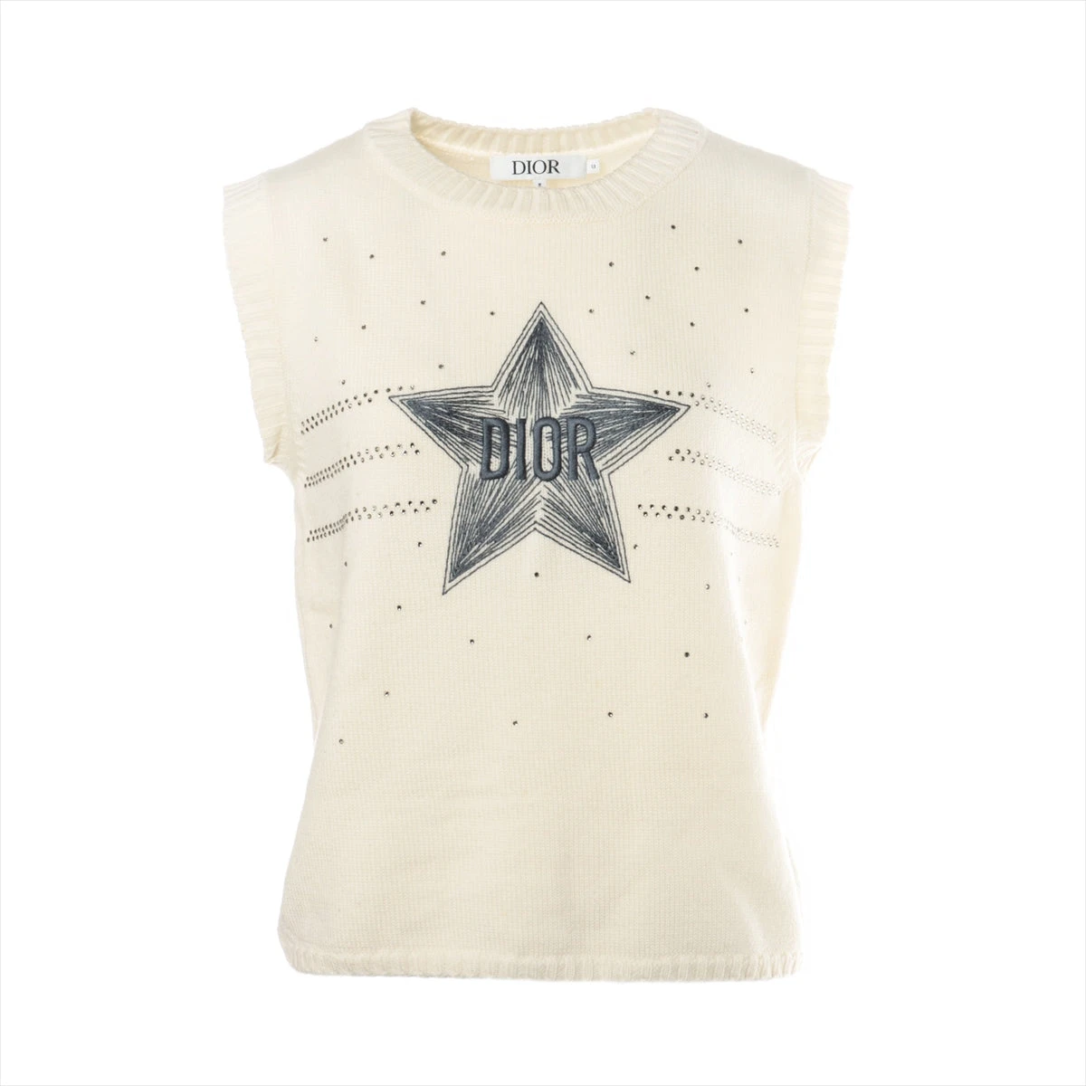Christian Dior ディオール ホワイト ノースリーブ トップス 10375_mc.jpg