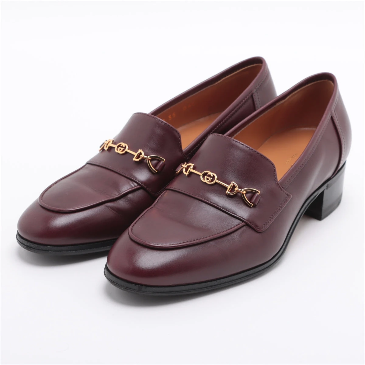 バーガンディ レザー ローファー chausser by plus タッセル付き