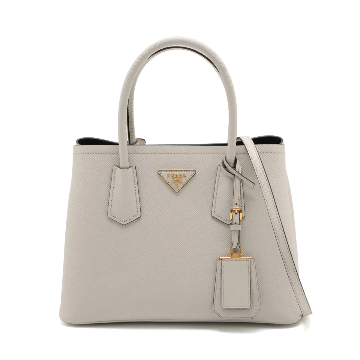 プラダ サフィアーノキュイール レザー 2WAYハンドバッグ ベージュ
