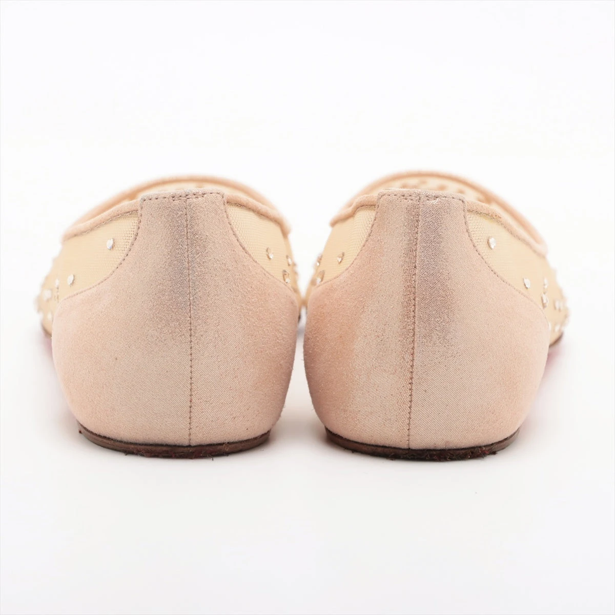 箱付き未使用級 クリスチャンルブタン FOLLIES メッシュフラット パンプス クリスチャンルブタン メッシュ×レザー フラットパンプス 37