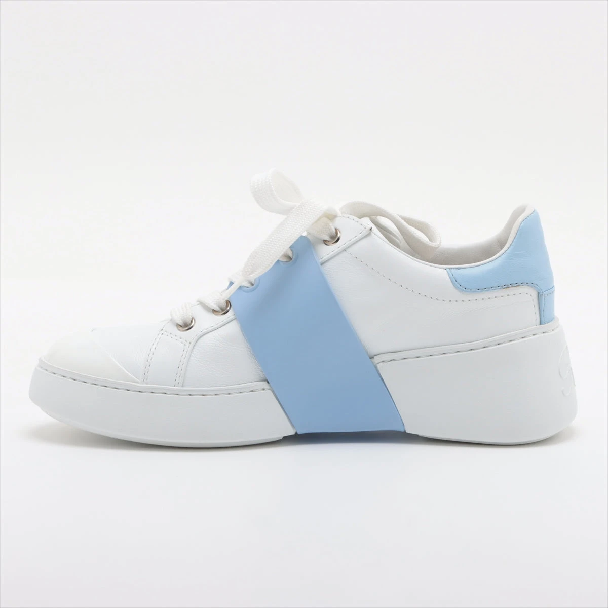 ロジェ ヴィヴィエ レザー スニーカー 35 レディース ブルー×ホワイト