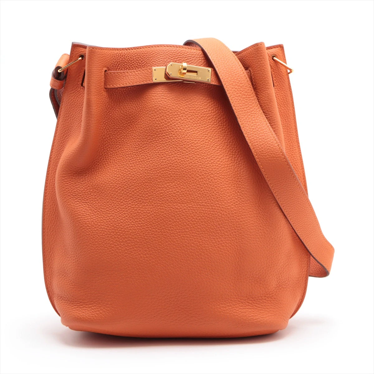 エルメス ソーケリー22 トゴ オレンジ ゴールド金具 T:2015年 A2546833