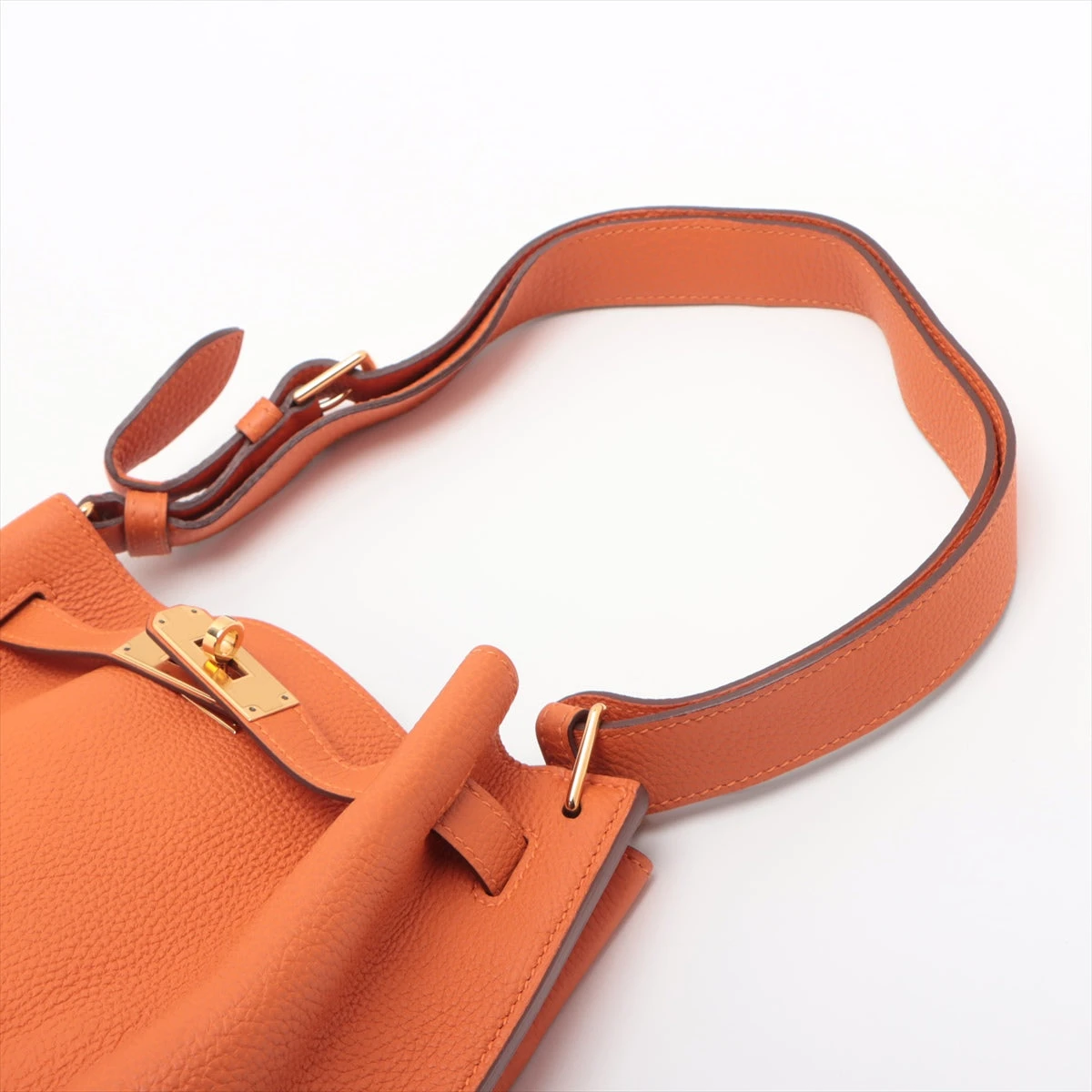 エルメス ソーケリー22 トゴ オレンジ ゴールド金具 T:2015年 A2546833