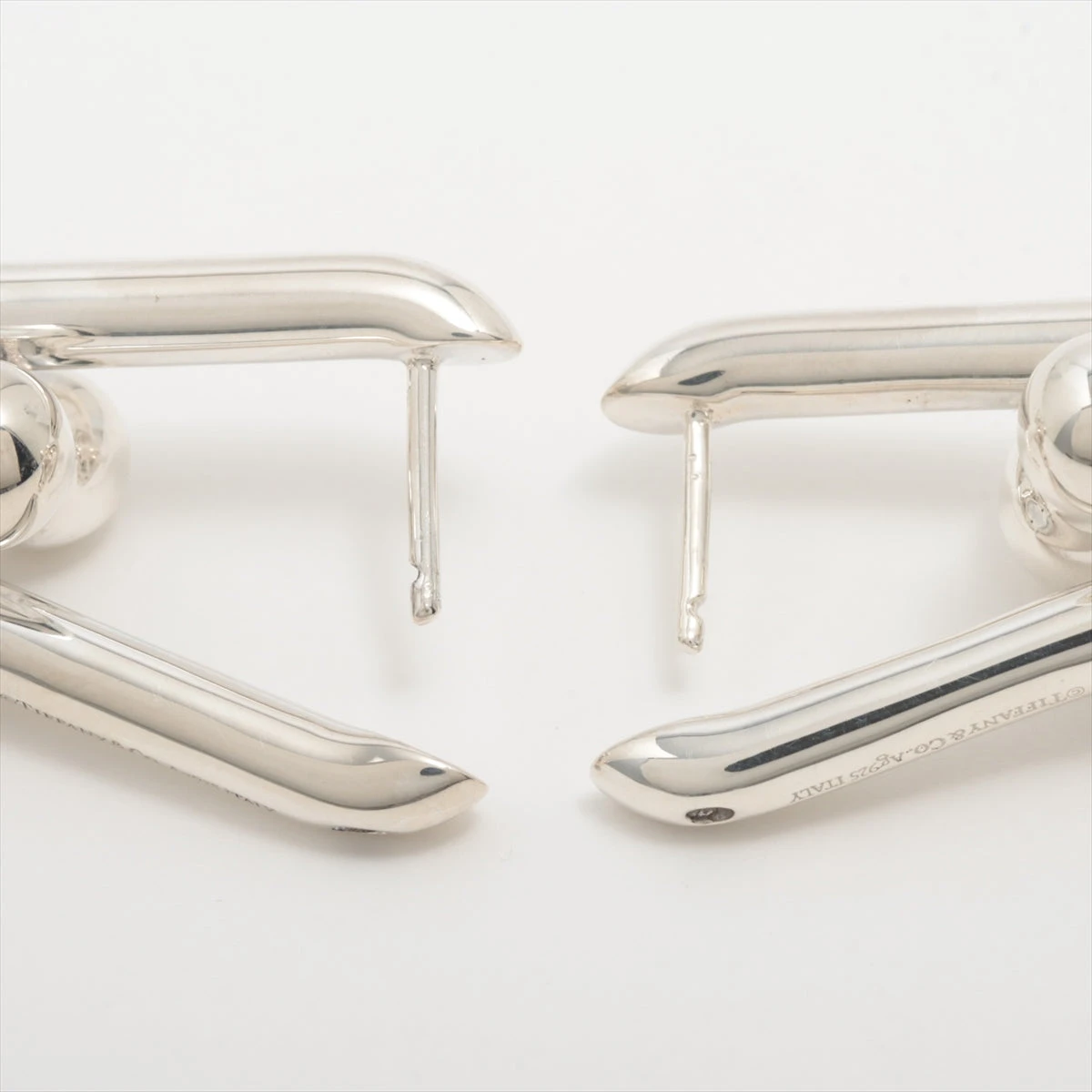 ティファニー ハードウェア ラージリンク ピアス(両耳用) ほぼ新品 ☆Tiffany＆Co☆ティファニーハードウェアラージリンクピアス YG