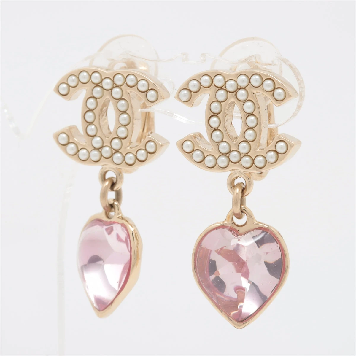 シャネル ココマーク B22B イヤリング(両耳用) GP×フェイクパール  