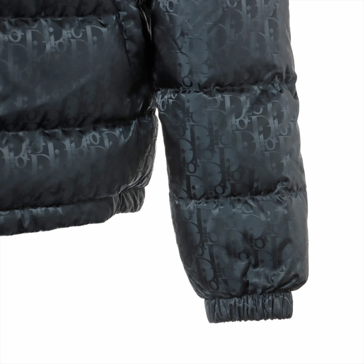 ディオール オブリーク ナイロン ダウンジャケット 44 メンズ ネイビー