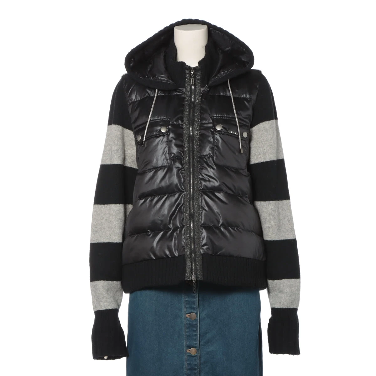 バルマン ウール×ナイロン ダウンジャケット 13 レディース