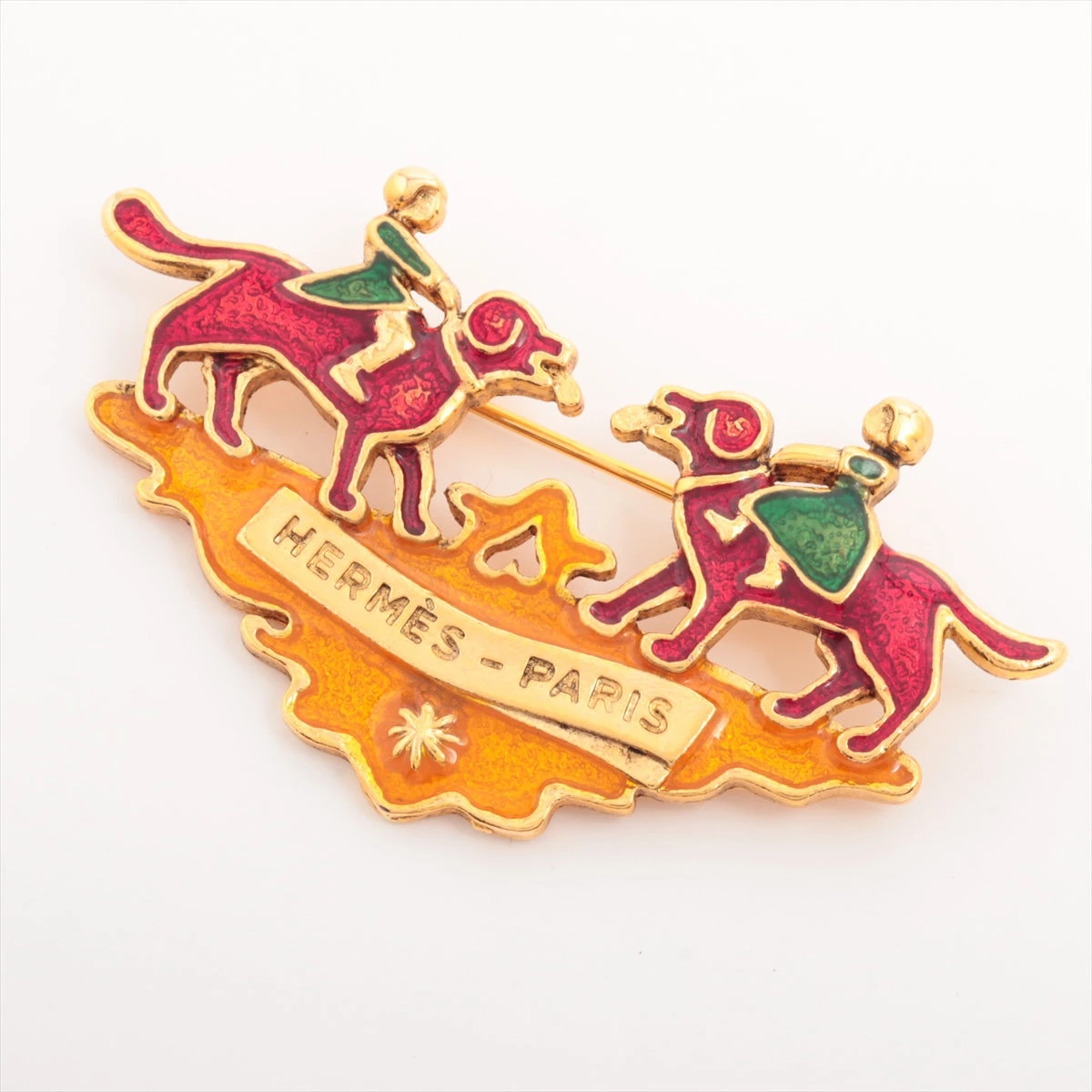 HERMES エルメス】エナメルブローチ HERMES エルメス】エナメルブローチ