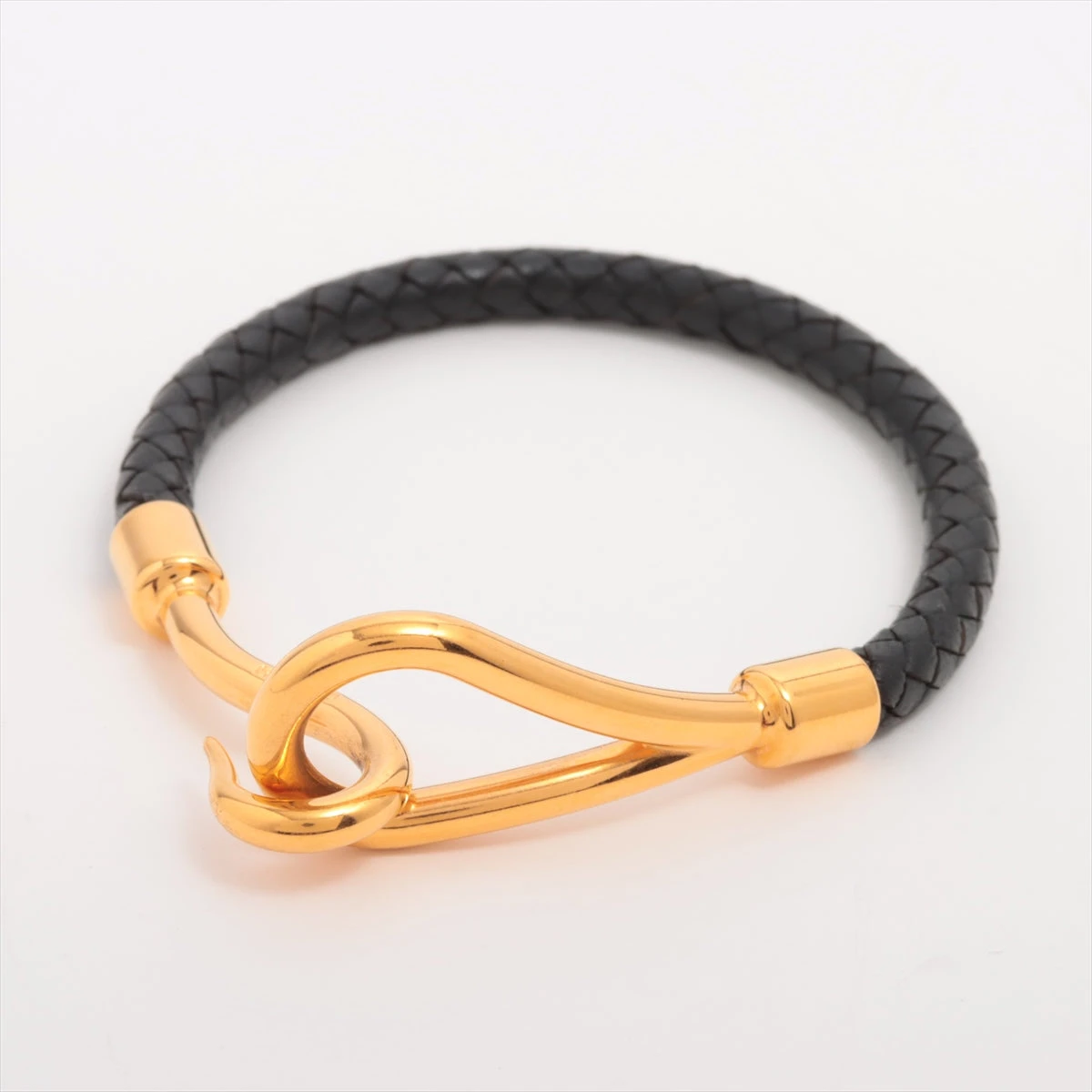エルメス ジャンボブレスレット ブレスレット GP×革 ブラック