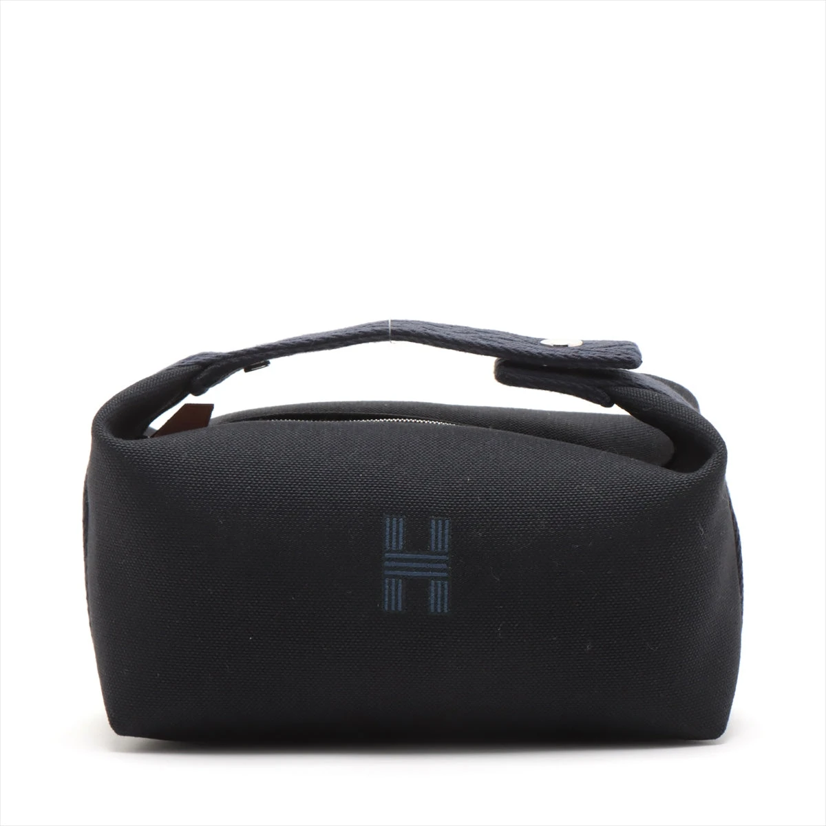 エルメス　ブリッドアブラック　ネイビー エルメス HERMES ブリッドアブラック GM キャンバス 黒×ネイビー