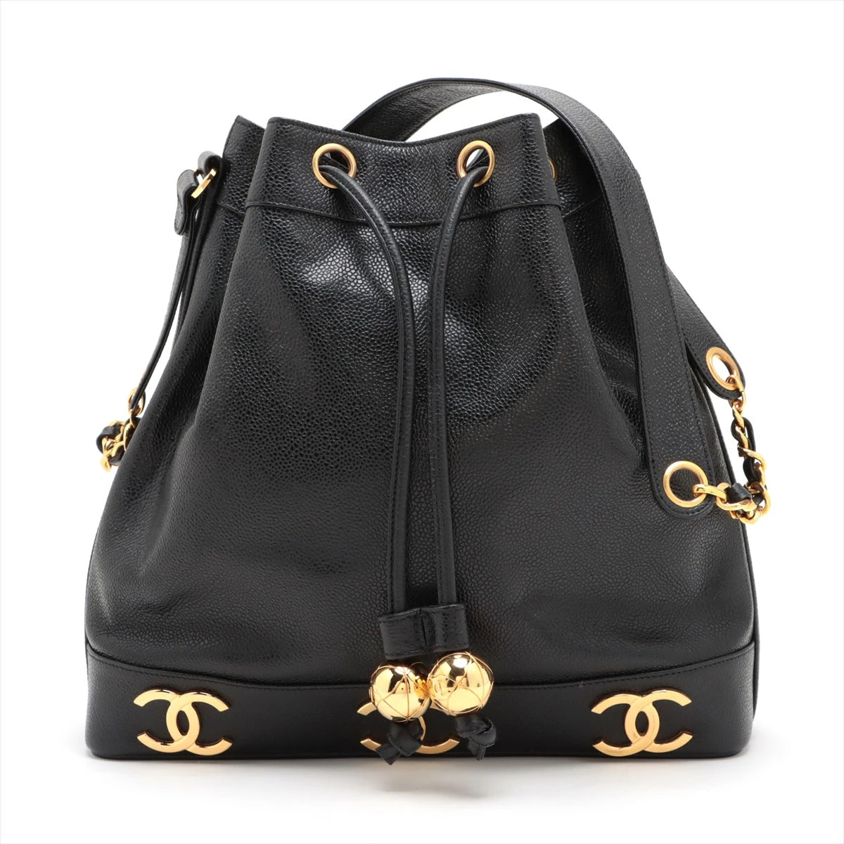 美品　CHANEL シャネル　トリプルココ　キャビア　チェーンショルダー CHANEL シャネル トリプルココ チェーンショルダーバッグ