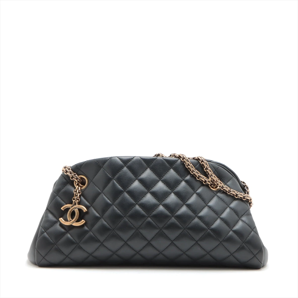 シャネル マトラッセ ラムスキン ボーリングバッグ チェーンショルダー  