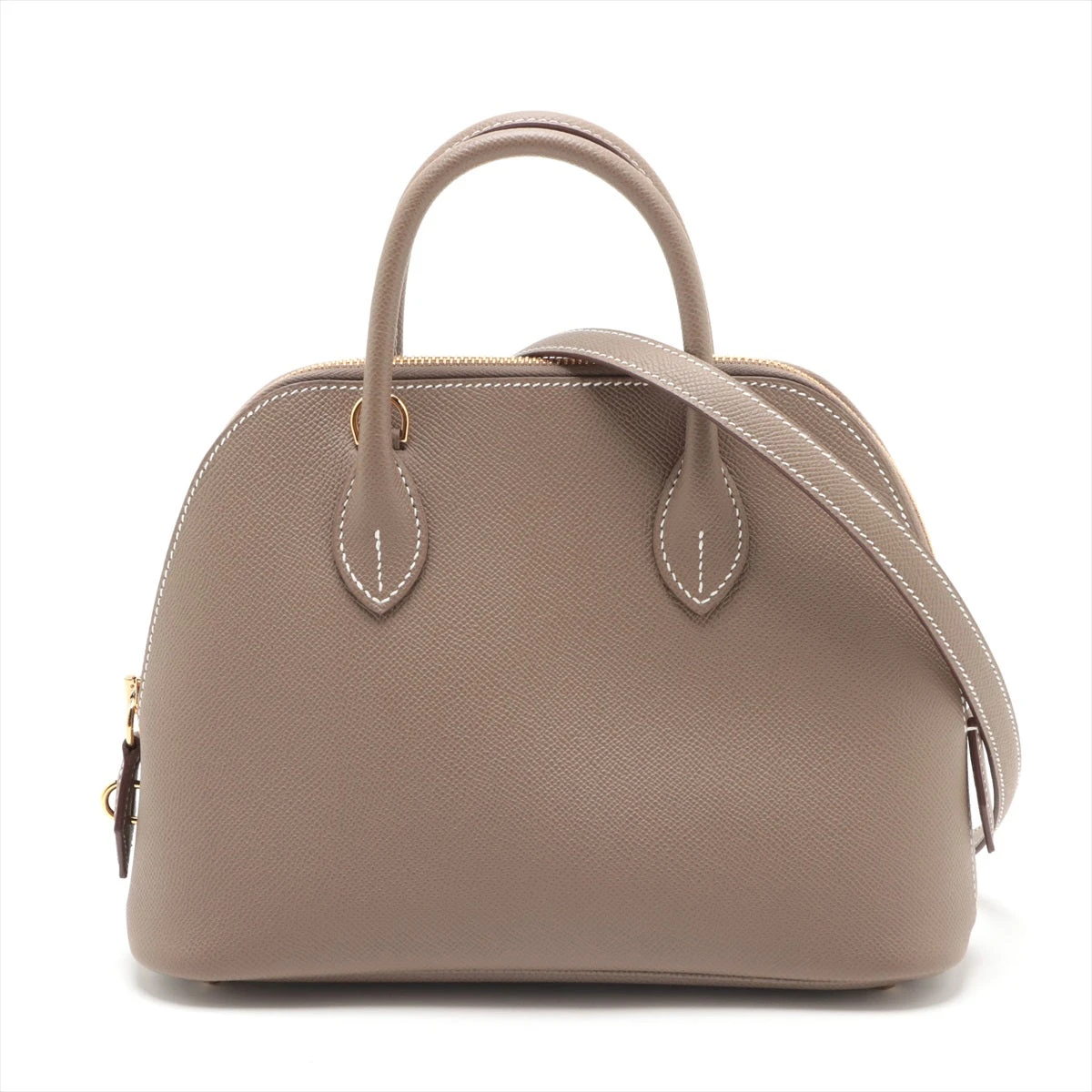 HERMES ケリーポケットコンパクト エトゥープ　ゴールド金具　エプソン エルメス ミニケリー エトゥープ エプソン ゴールド金具 W刻印