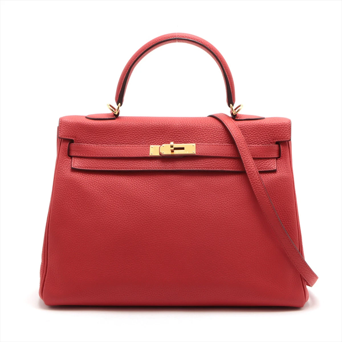 エルメス ケリー35 トリヨンクレマンス ルージュトマト ゴールド金具 X 
