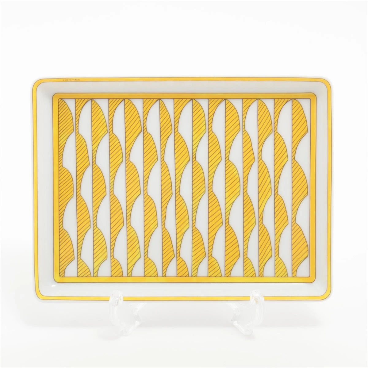 エルメス ソレイユドゥエルメス プレート 陶器 イエロー A2572598