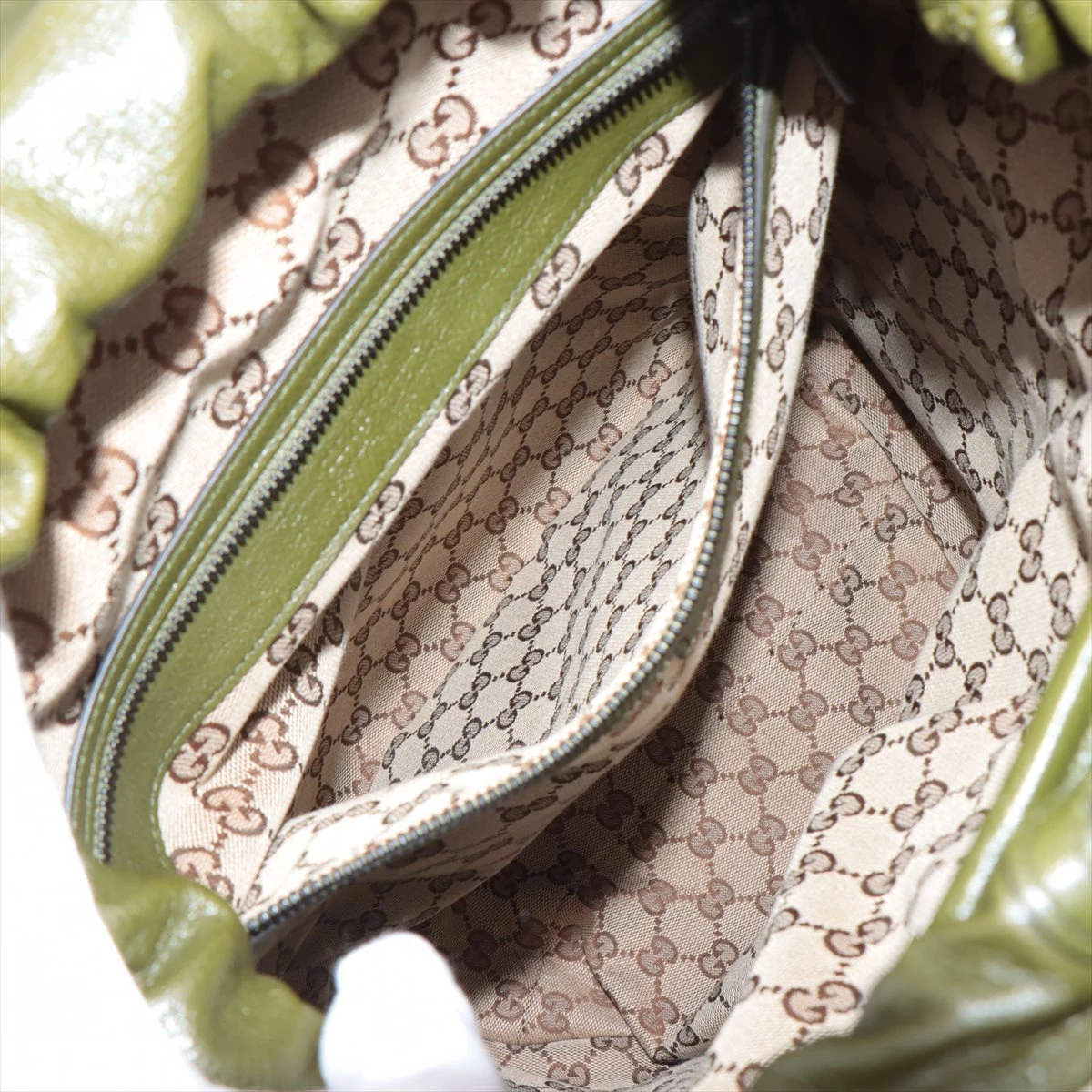 グッチ ダブルG レザー バックパック/リュック カーキ 725657 A2588556