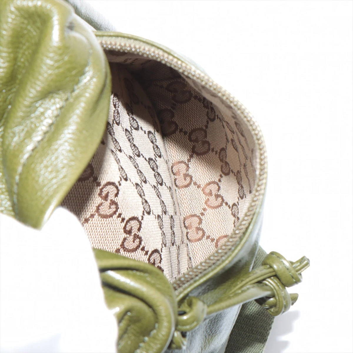 グッチ ダブルG レザー バックパック/リュック カーキ 725657 A2588556