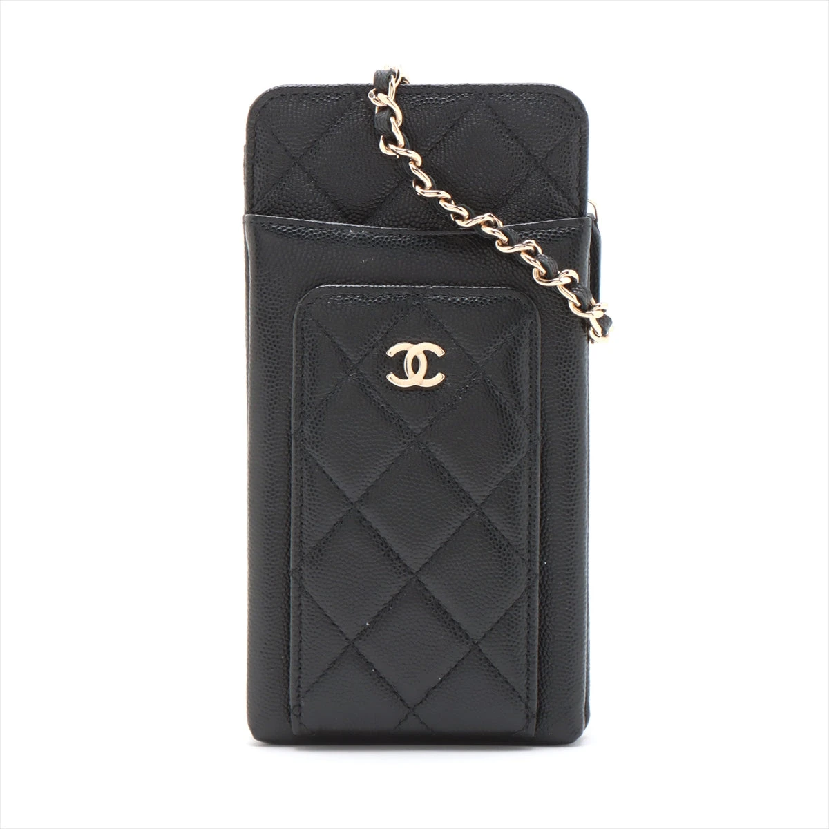 CHANEL マトラッセ キャビアスキン チェーンバッグ フォンホルダー CHANEL シャネル マトラッセ フォンホルダー チェーンショルダー