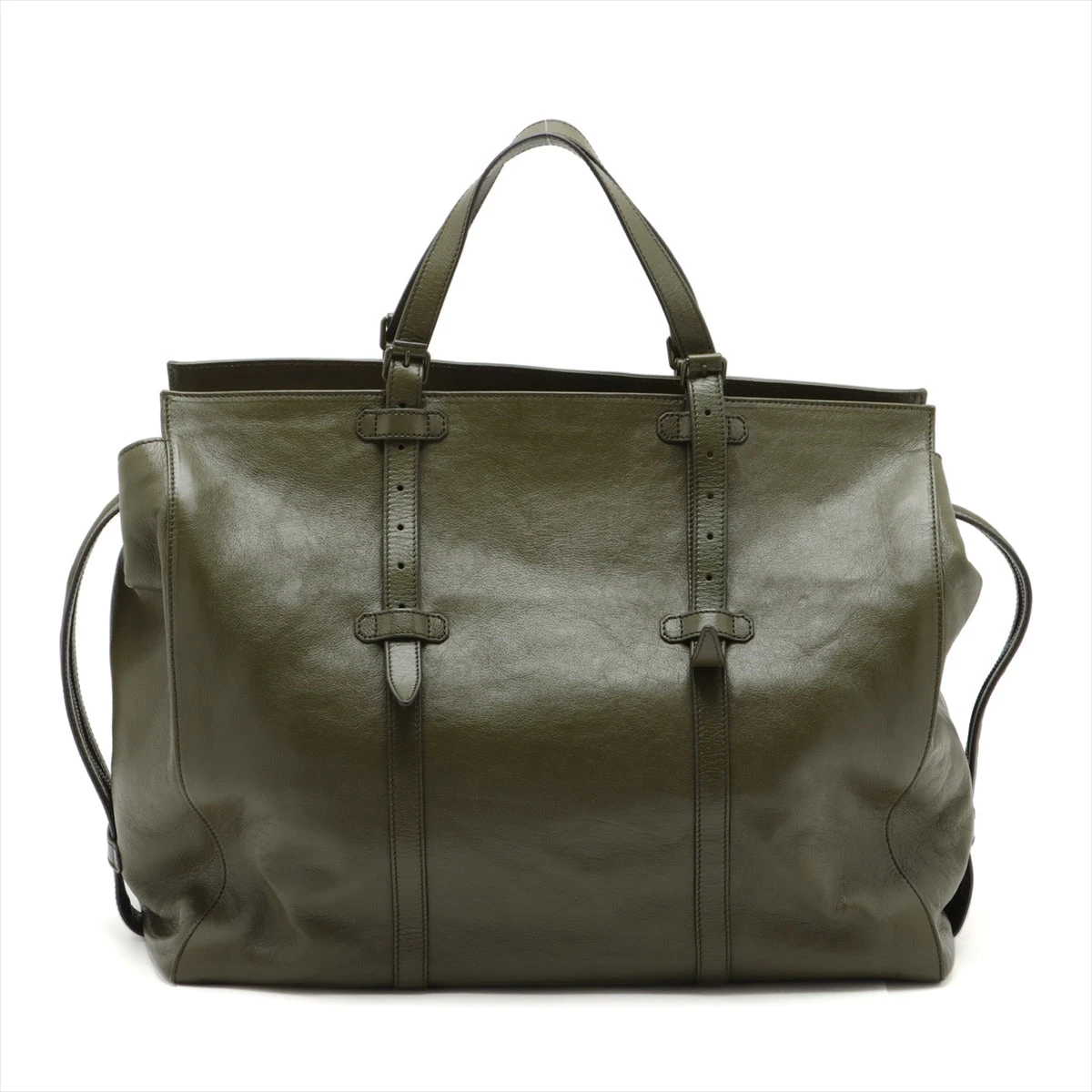 楽天 送料無料にならない グッチ A2588557｜中古 725683 カーキ ボストンバッグ レザー 靴