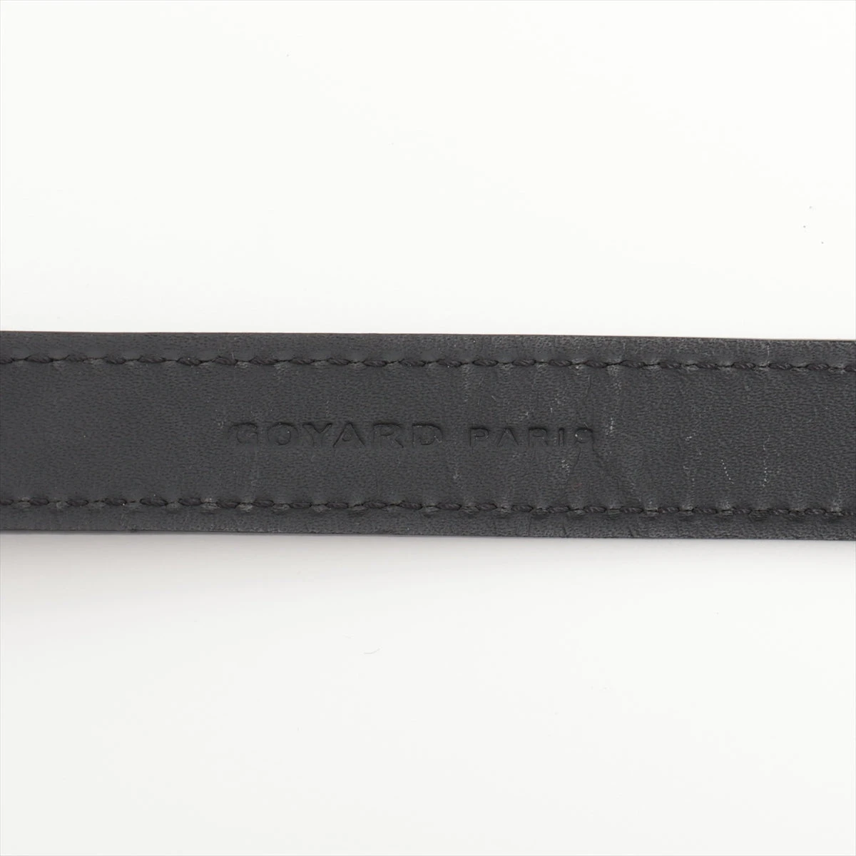 ゴヤール ショルダーストラップ レザー×メタル ブラック レザー