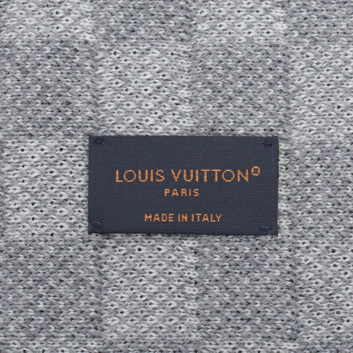 LOUIS VUITTON ダミエマフラー グレー系 ヴィトン マフラー ネオ プティ ダミエ マフラー 素材不明