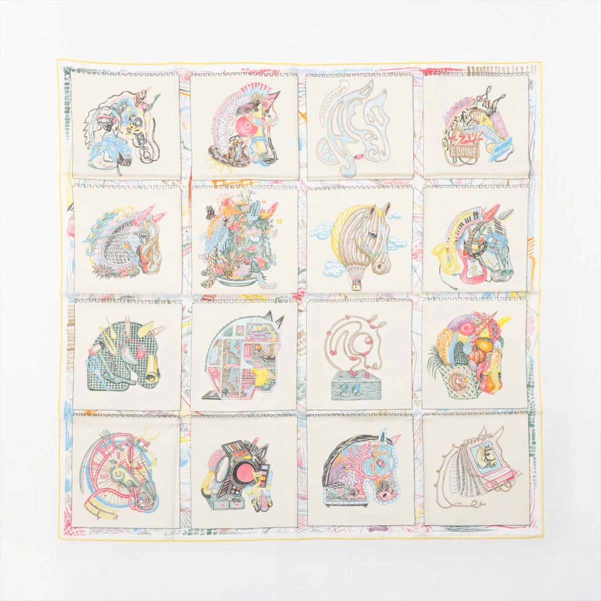 エルメス カレ90 Chevaloscope Neon シュヴァロスコープ スカーフ  