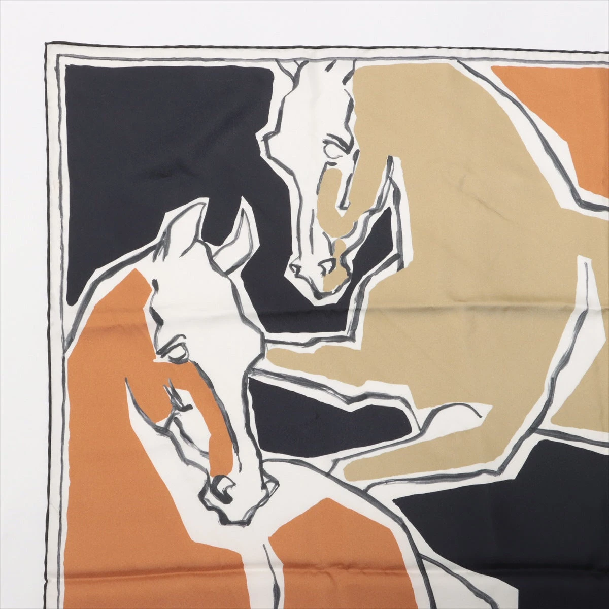 エルメス　マフラー　 馬柄La Danse desChevaux　　　お値下げ可 HERMES】エルメス『馬柄 カシミヤマフラー La Danse des Chevaux