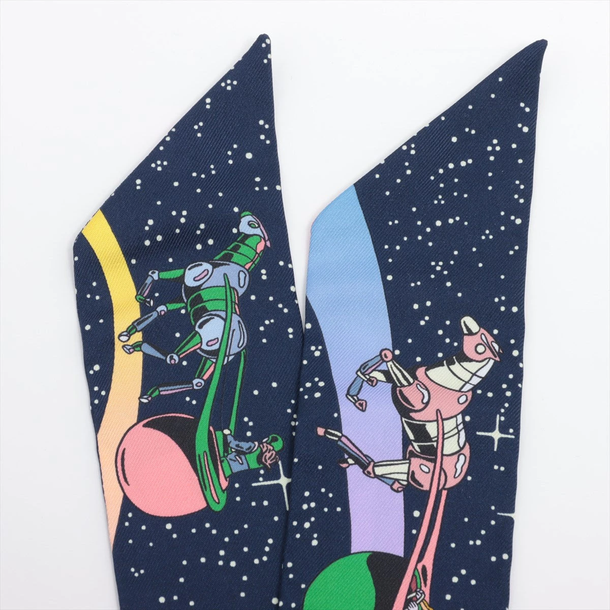 HERMES エルメス スカーフ ツイリー スペース ダービー ブルー