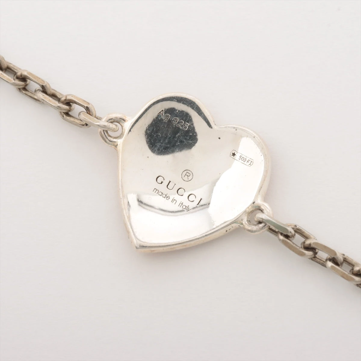 ◇グッチ◇ インターロッキングG ハート ブレスレット Ag925 シルバー インターロッキングG ハート付き ブレスレット ・スターリングシルバー
