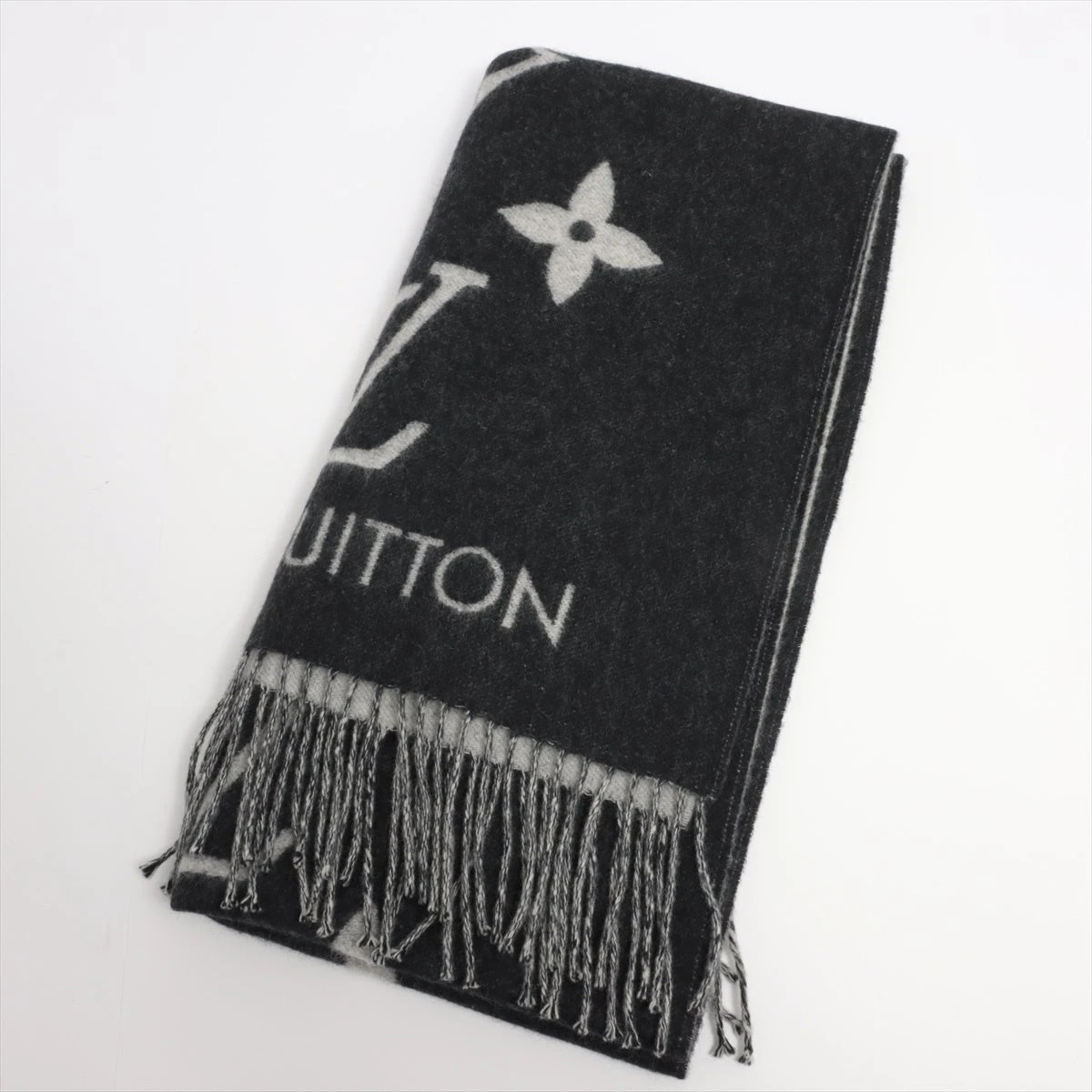 試着のみ ルイヴィトン LV エシャルプ レイキャビック ノワール M71040 国内即発】ルイヴィトン カシミア マフラー＊ レイキャビック